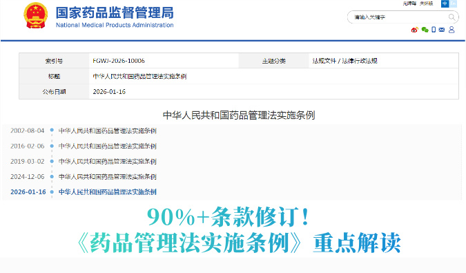 90%+条款订正！《药品治理法执行条例》重点解读